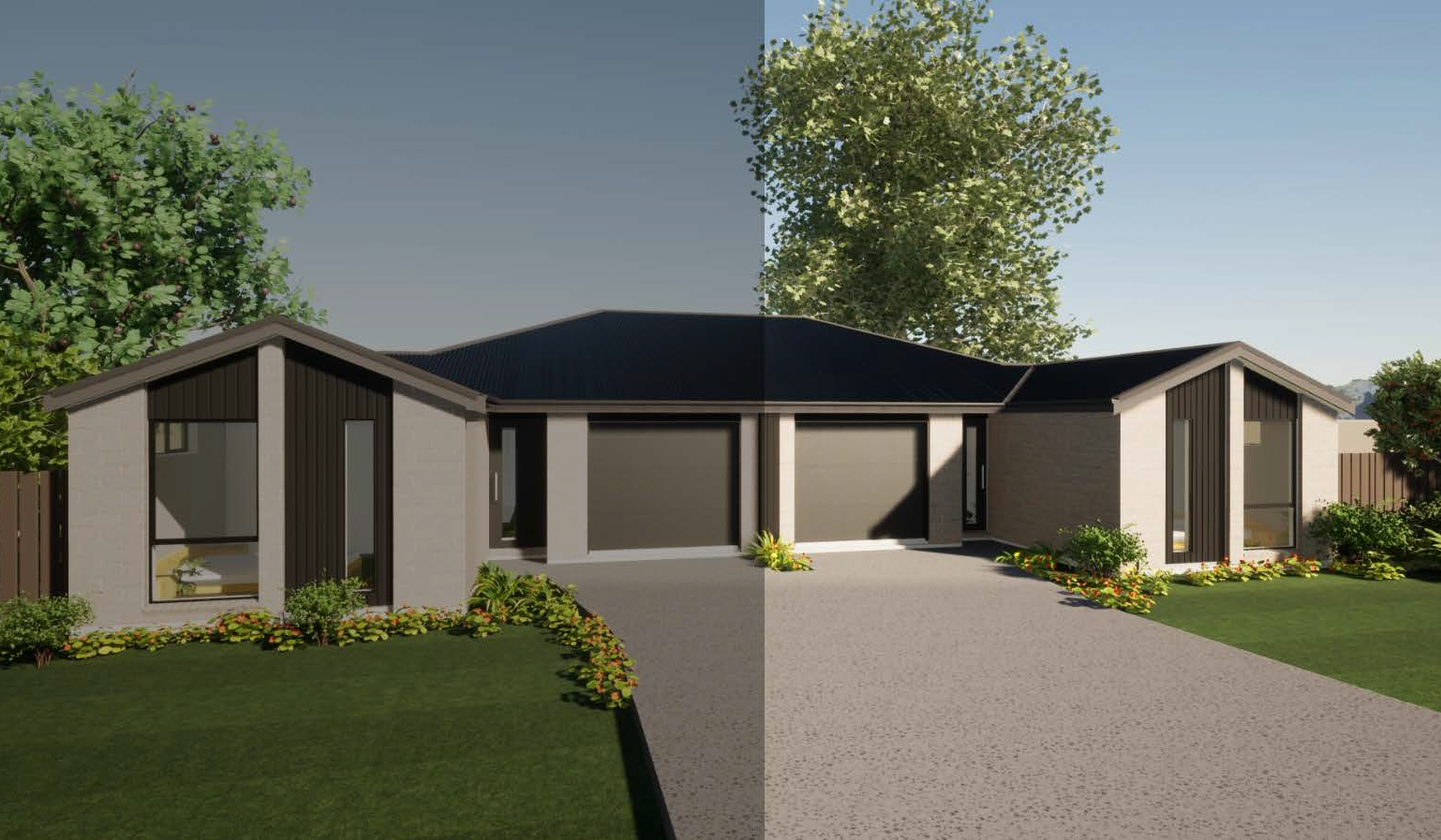 Quality, Comfort, and Convenience - Contemporary Half Duplex in Arbor Green  1